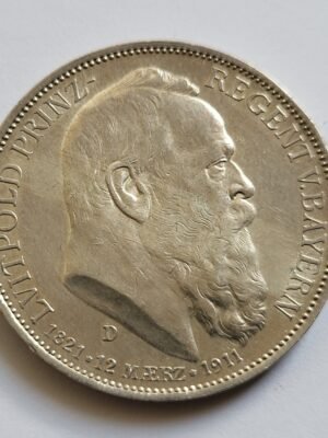 1911 3 mark D - Luitpold bajor királyi herceg 90. születésnapjára