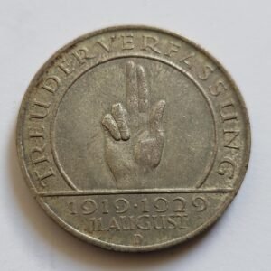 1929 Németország 3 mark/márka  10 éves a Weimari Alkotmány